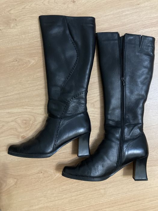 Сапоги зимние кожаные