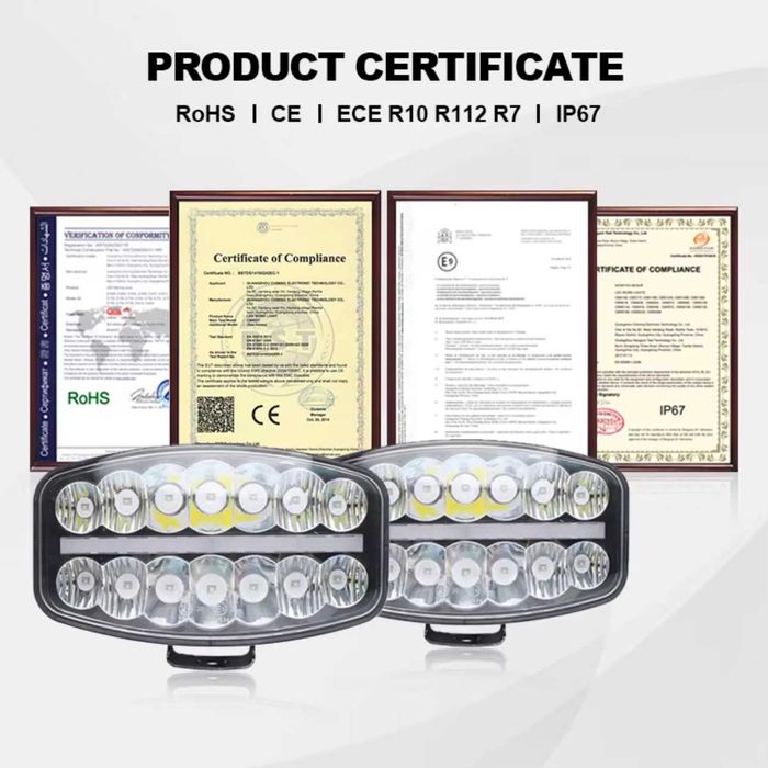 180W Мощен LED Диоден Халоген за Камиони Халогени за ролбар за Камион