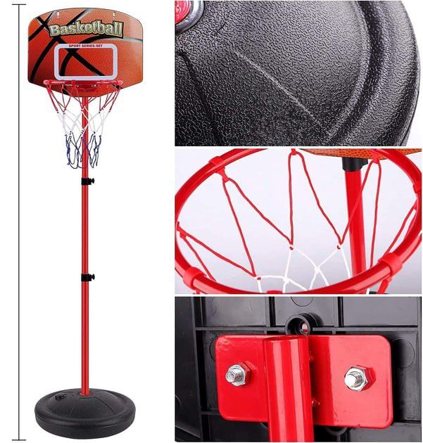 Баскетбольный набор для детей, щит со стойкой, мячик, насос.