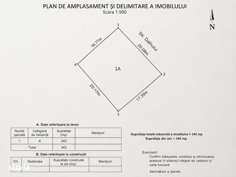 Teren intravilan in Ștefanesti, zona Lidl Pasarela - sup = 342 mp