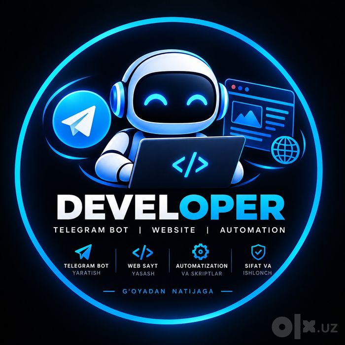 IT, telegram bot, google saytlar yasash xizmati.Narx 40$dan boshlanadi