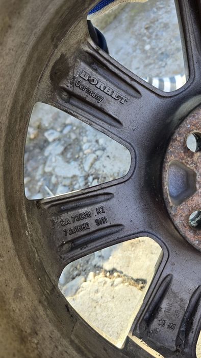 Vând jante aliaj R16 / BORBET/ VW, AUDI...