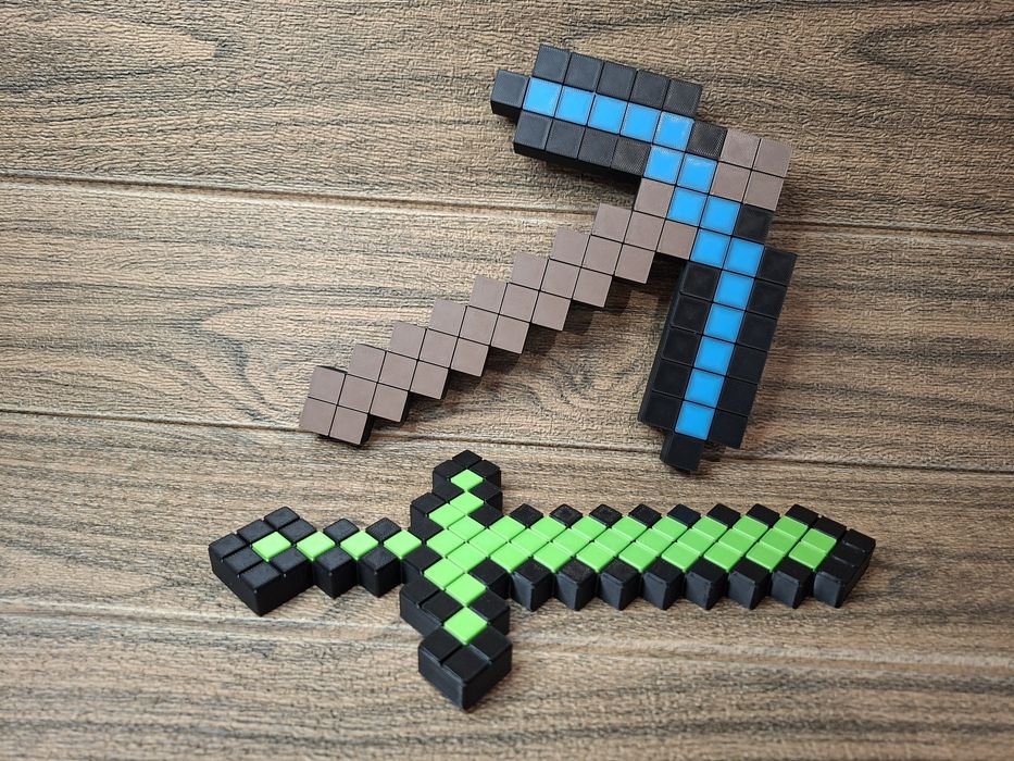 Minecraft  меч брадва и кирка