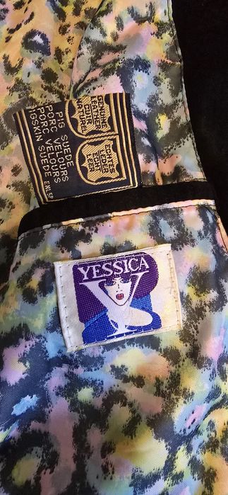 Jachetă/ sacou vintage( anii '80) din piele intoarsa