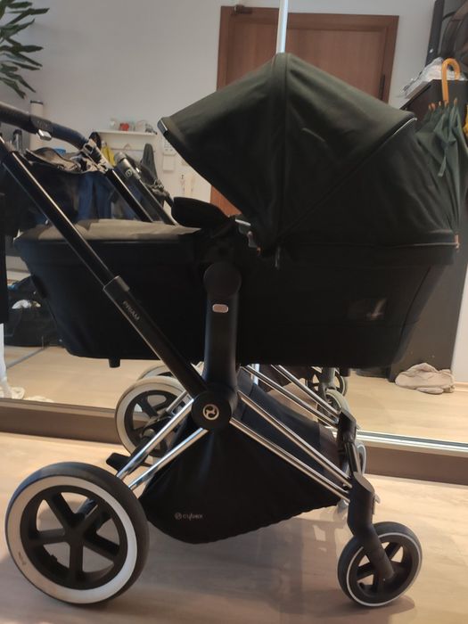 Cybex Priam пълен комплект шаси, зимен и летен кош + кош за автомобил