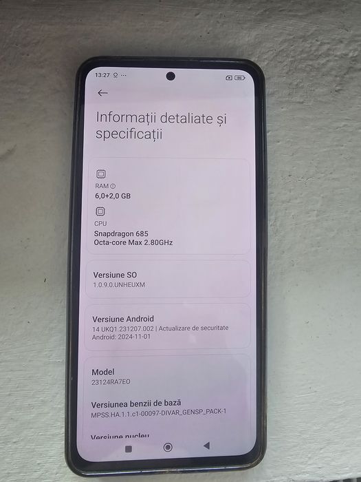 Telefon mobil Xiaomi Redmi Note 13, 6GB RAM, 128GB, Black