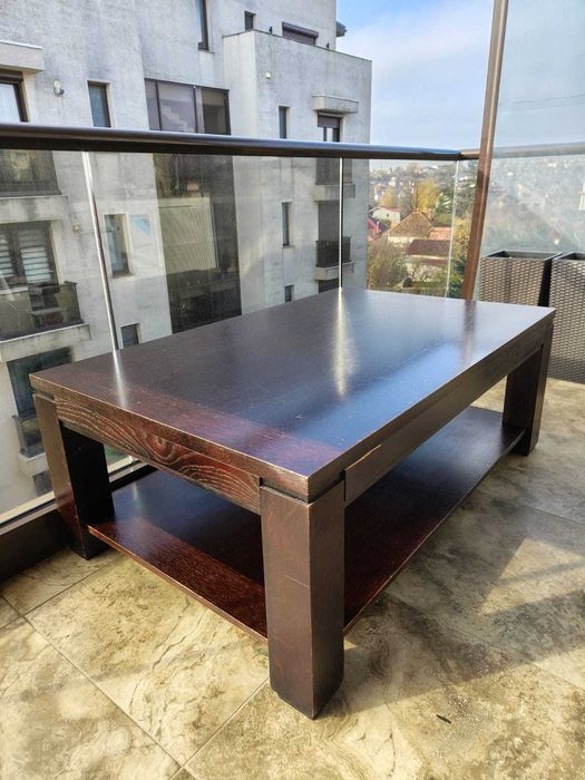 Masa cafea din lemn masiv stejar Mobexpert 120x75x45cm (LxlxH)