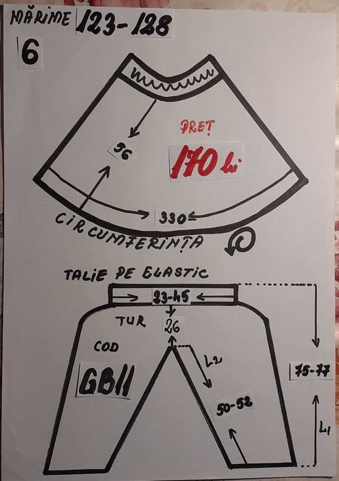 Costum Ghiocel pentru copii 7-8-9-10 ani