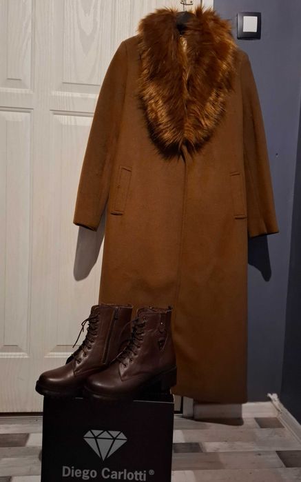 Дамско зимно дълго палто