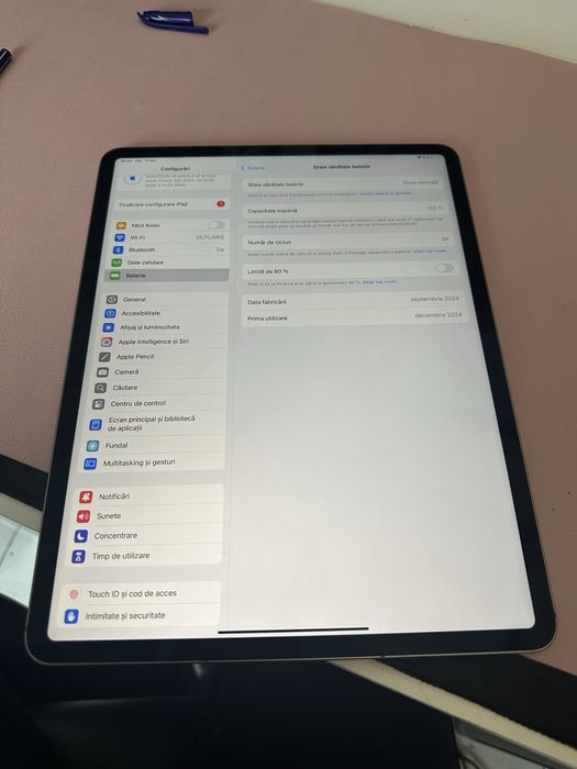 iPad Air 13 M2 128GB impecabila baterie 100% garantie Apple