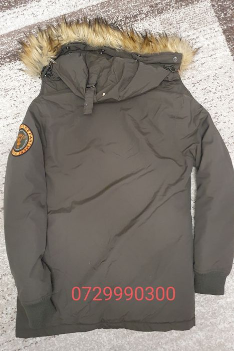 Geaca iarna Superdry Rescue olive originala dama fete haina parka