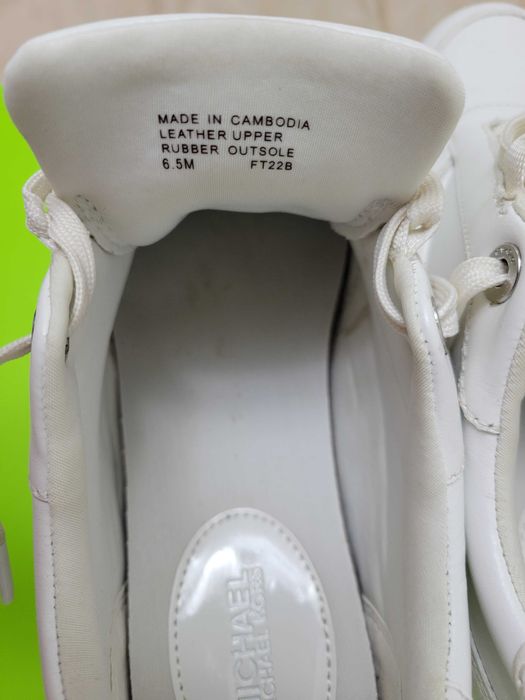 Дамски кожени маратонки Michael Kors Allie Stride, бели, US 6.5
