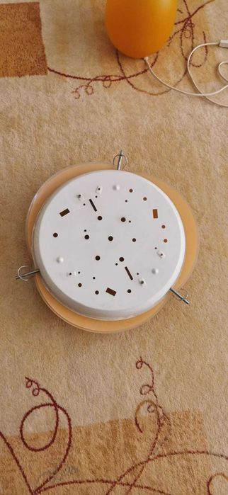 Set format din lampadar, veioza si aplica plafon - culoare: portocaliu