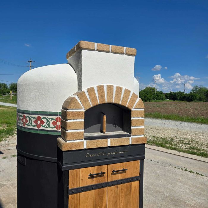 Cuptor pizza mobil cu lemne pe vatră – food truck, terasă, restaurant, events