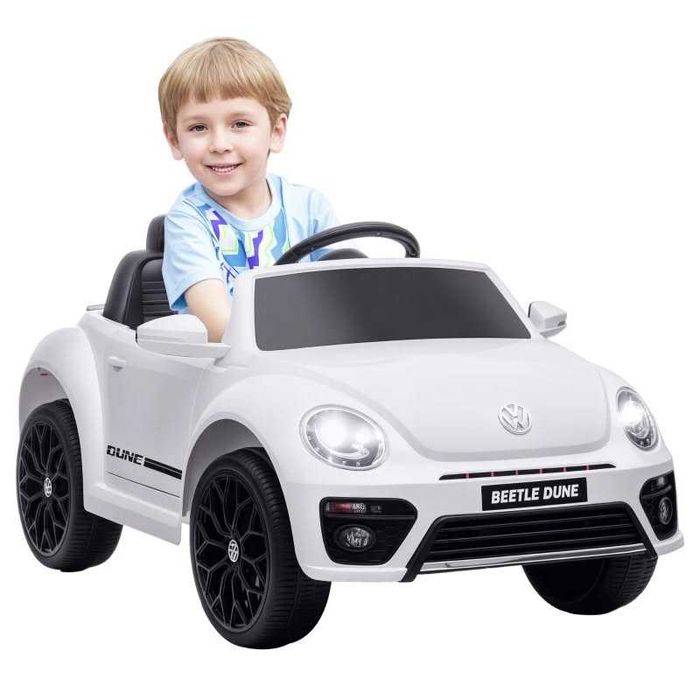 AIYAPLAY Електрическа кола VW Beetle, 3-5 км/ч, с дистанционно управление и музика