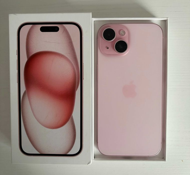 Telefon mobil Apple iPhone 15, 128GB, 5G, Pink