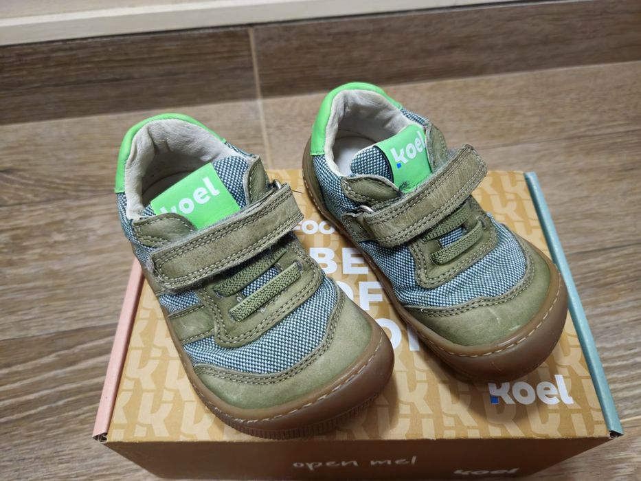 Детски боси обувки KOEL Dylan II Textile Olive