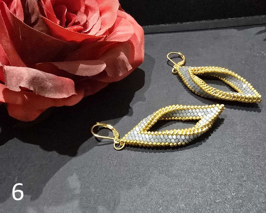 Обеци от мъниста ръчно изработени