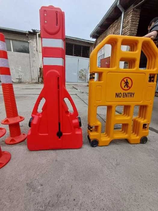 Складной дорожный барьер (гармошка), сигнальное ограждение