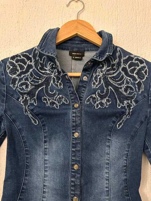 Дънкова риза с бродерия Miss Sixty