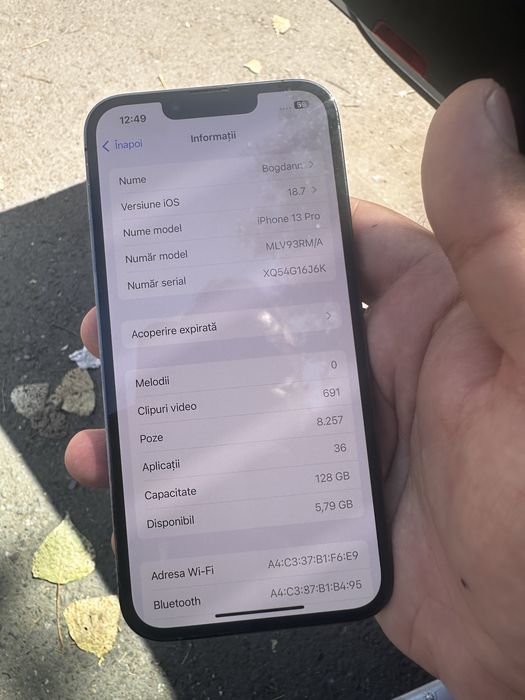 Iphone 13 PRO impecabil 128Gb Graphite