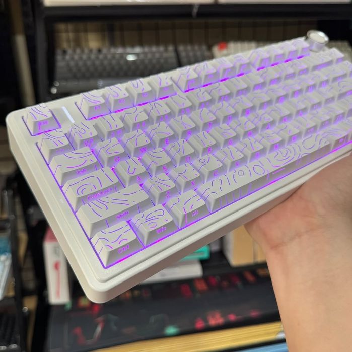 Aula f75 rgb white Беспроводная Механическая Клавиатура