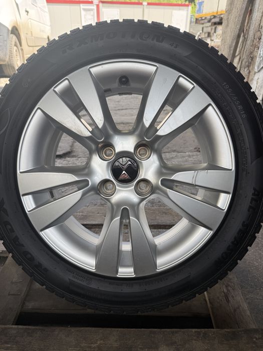 Jante originale Citroen DS3 Peugeot Ford cu anvelope allseason M+S 195/55 16 91V noi 2024