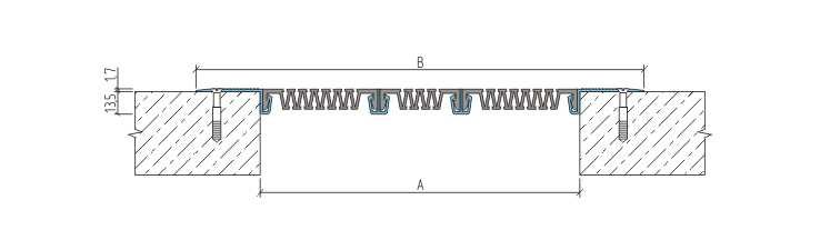 Профили для деформационных швов АКВАСТОП тип ДША.Т-0/105