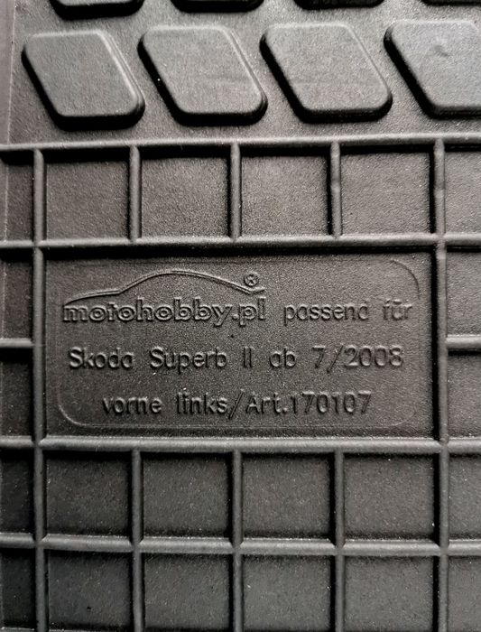 Covorase cauciuc Skoda Superb 2  2008-2015