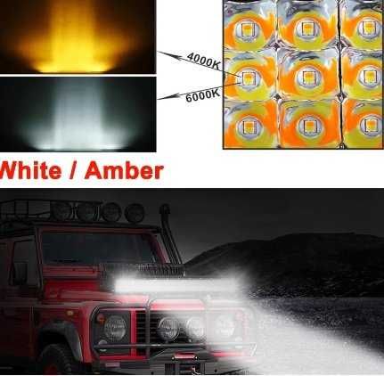 led bar bicolor cu functii flash si blitz, cablaj releu buton tot