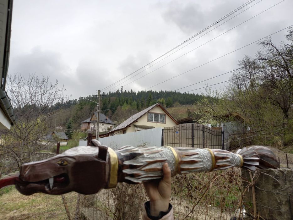 Vand schimb sculptura in lemn  Lupul Dacic