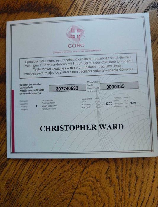 Christopher Ward C9 43mm, 5 days automatic COSC, бартер