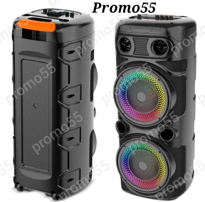 ПРОМО! Голяма Караоке Тонколона 16 инча 74см. с 2 Безжични Микрофона