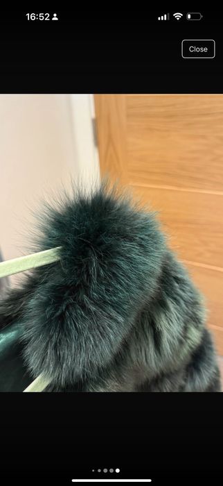 Дамско пухено яке естествен косъм