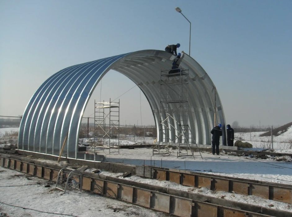 Строительство ангаров безкаркасный