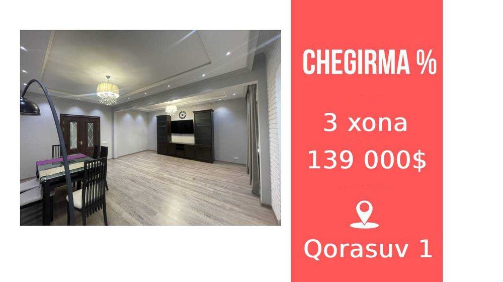 3 xona Qorasuv 1 продажа 3 комнатная квартира Карасув 1 Khay