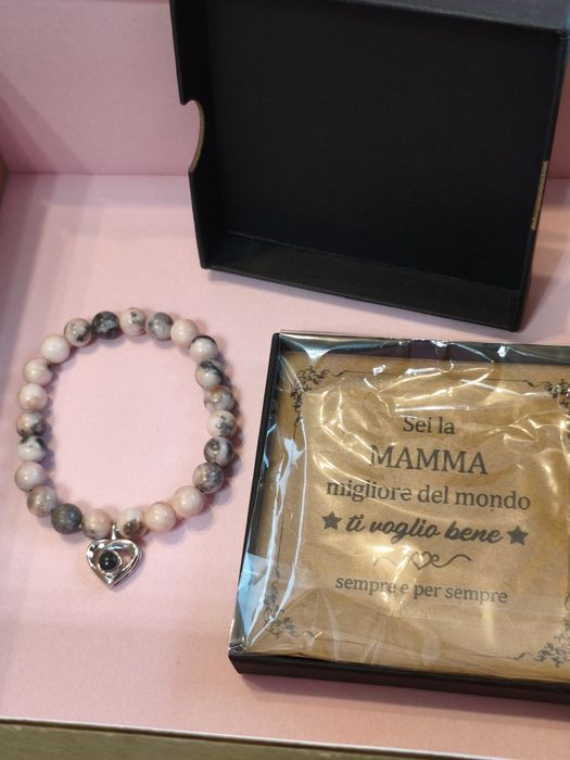 Brățară ‘Te iubesc în 100 de Limbi’ Pietre Naturale, Nouă în Cutie