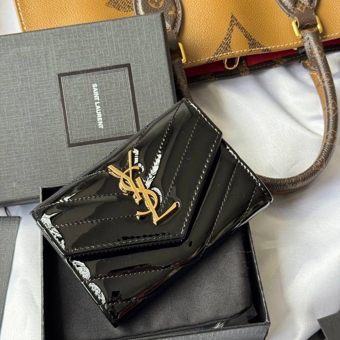 Saint Laurent Monogram Small Envelope Wallet – Black