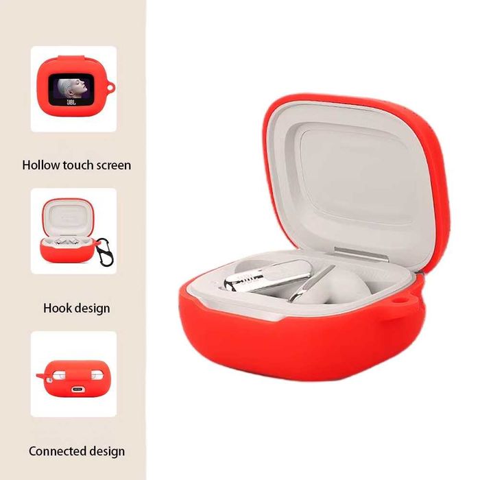 Husa TPU Negru + Folie protectie ecran pentru casti JBL Live Flex 3