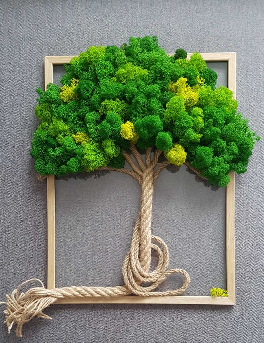 Арт пано "Дървото на живота" с естествен скандинавски мъх