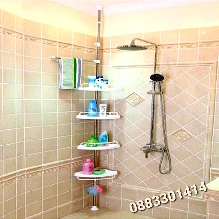 Безплатна доставка! Етажерка за баня Ъглова етажерка 4 рафта