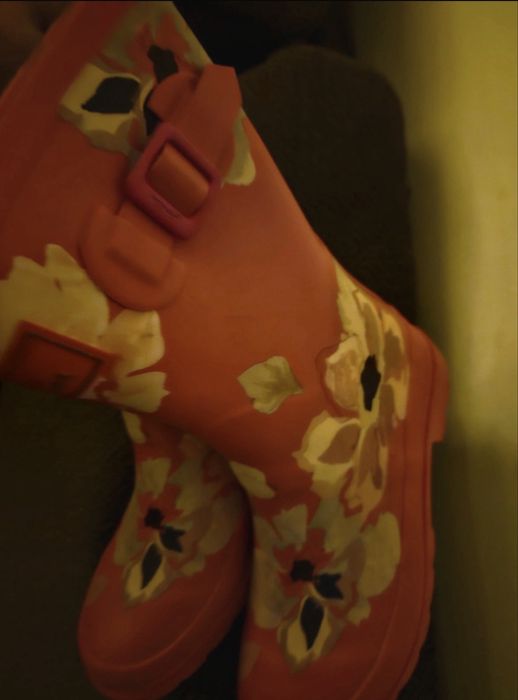 Cizme ploaie,cizme cauciuc roz Joules