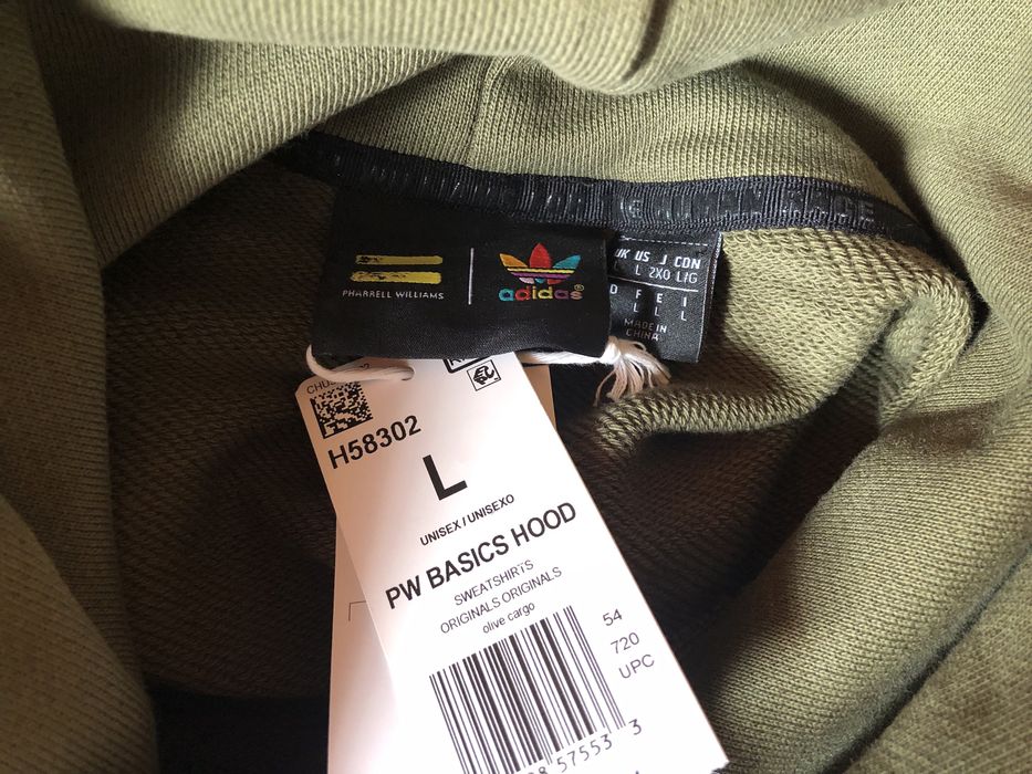 Adidas Pharrell Williams Basics Hoodie ОРИГИНАЛЕН суичър/худи L-XL
