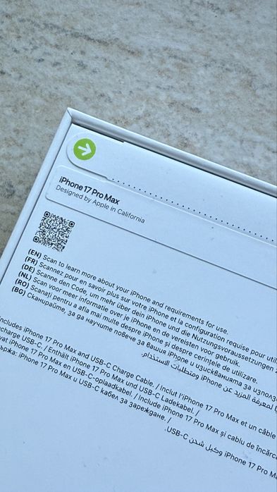 Nou iPhone 17 Pro Max Cosmic Orange 256 GB Sigilat/ Sim Fizic+ Adaptor