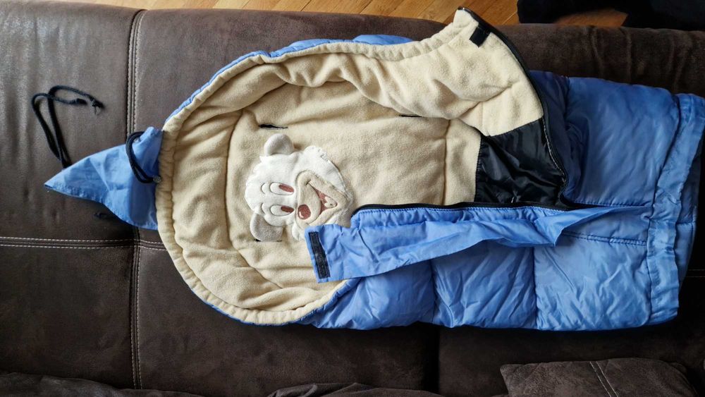 Детски син термо чувал за количка