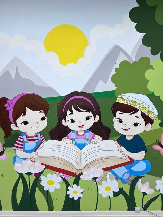 Роспись стен, рисунки на стенах.