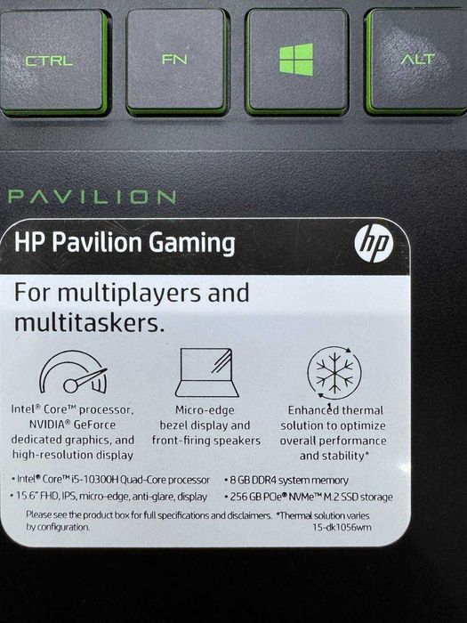 Игровой ноутбук HP Pavilion Gaming 15 FHD IPS Intel i5 10300H 8/256GB