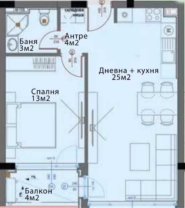Продава се Двустаен апартамент в София, Модерно предградие - 67 кв.м за 1308 €/кв.м - Снимка #2