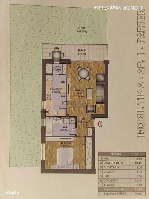 Apartament 2 camere cu curte generoasă proprie | Young City Residence