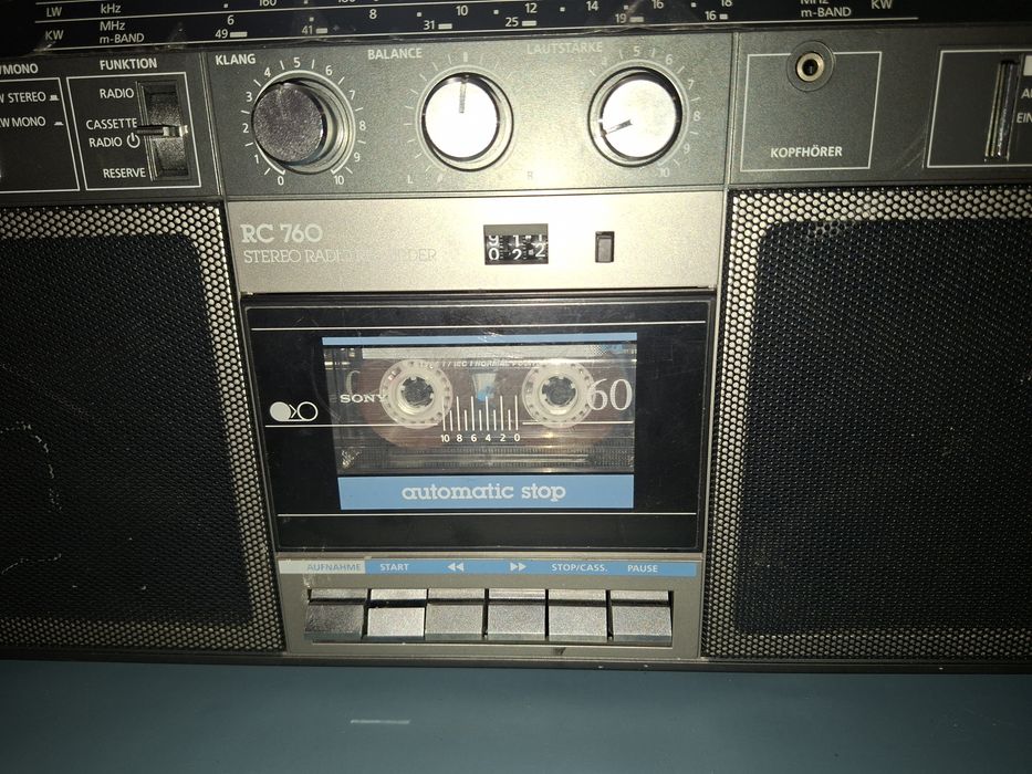 Telefunken RC760, Radiocasetofon Stereo ,Germany 1987,  radio 4 benzi, funcțional, 2 Way Speakers